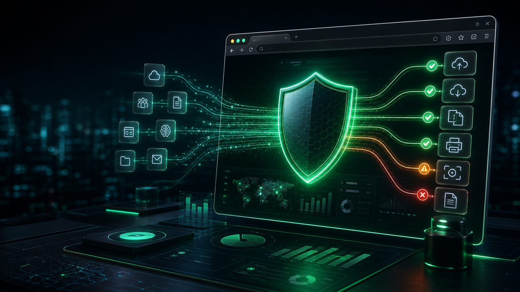 המחשת Data Protection ו-DLP בתוך דפדפן ארגוני מאובטח ProtegoAI